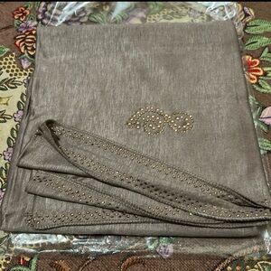 Hijab Jersey Material  silver Grey with sparkle design Made in Dubai UAE